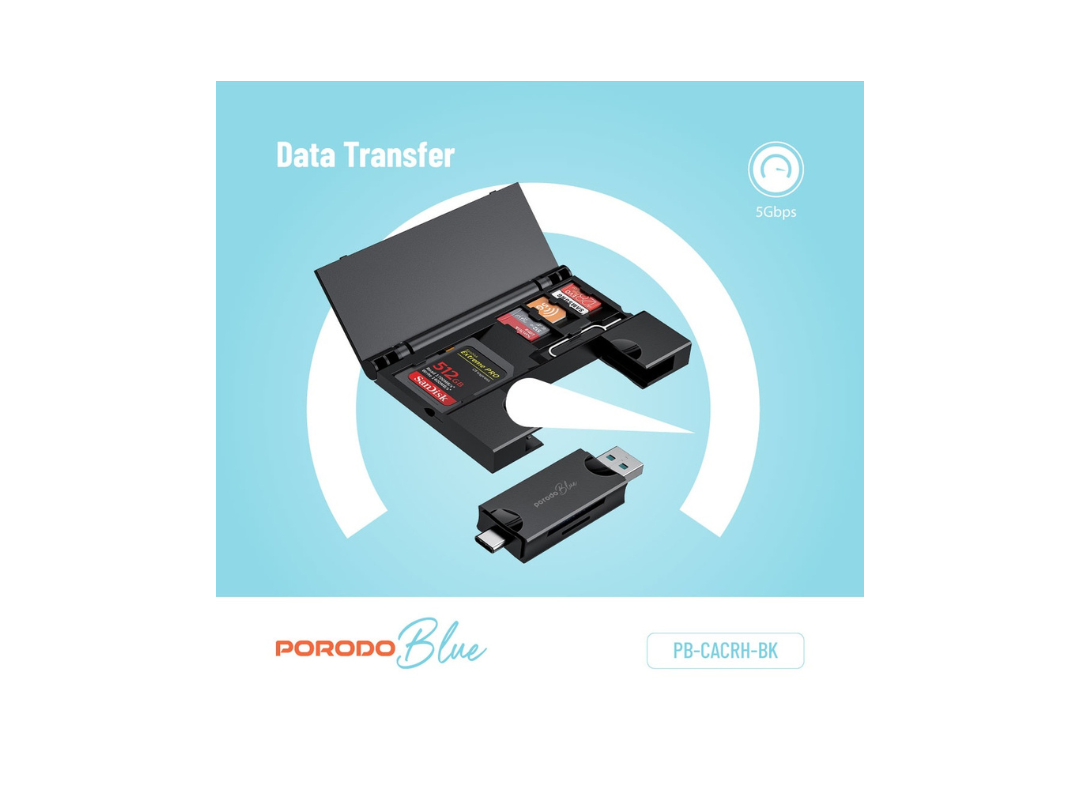 Buy Porodo 2-in-1 USB-C Card Reader with Holder | in Qatar Buy Porodo 2-in-1 USB-C Card Reader with Holder | in Qatar